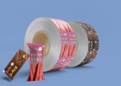 رول تغليف الويفر والعصير والمثلجات